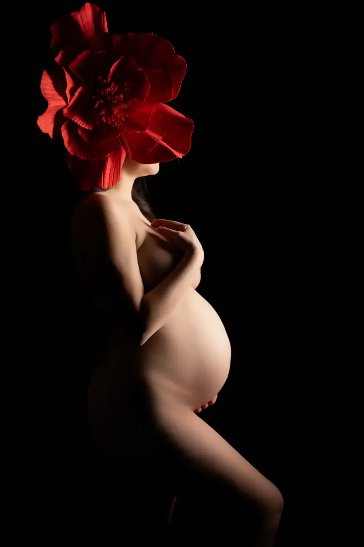 Séance photo grossesse au studio de Vertou, près de Nantes, Sonia Photographe
